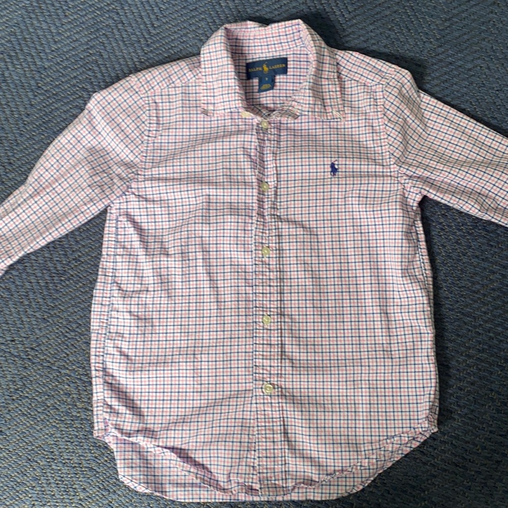 Ralph Lauren button down shirt size 7 boys